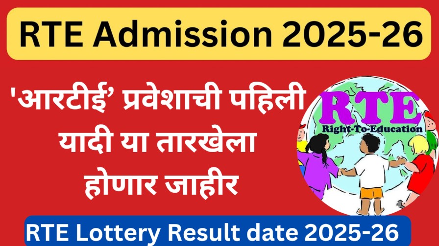 RTE Lottery Result date 2025-26 : 'आरटीई’ प्रवेशाची पहिली यादी या तारखेला होणार जाहीर