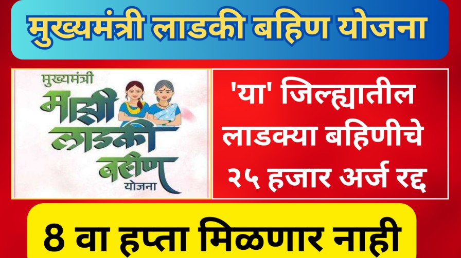 'या' जिल्ह्यातील लाडक्या बहिणीचे २५ हजार अर्ज रद्द, 8 वा हप्ता मिळणार नाही