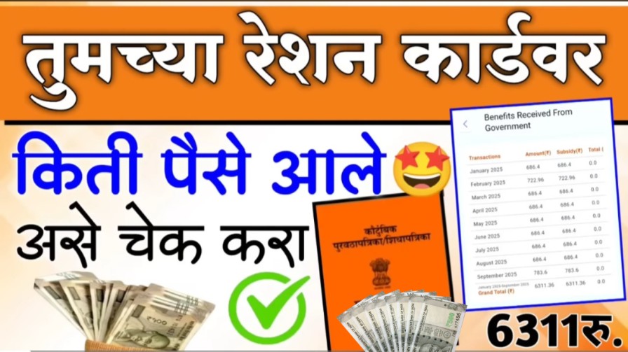 रेशन कार्ड सबसिडी कशी तपासायची || रेशन कार्ड बॅलन्स कार्ड सबसिडी कशी तपासायची, How to Check Ration Card Subsidy